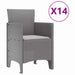 Set de Masă Grădină 15 pcs Gri deschis - WALTI WALTI