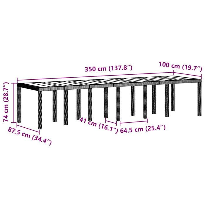 Set de Masă Grădină 15 pcs Gri deschis - WALTI WALTI