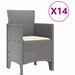 Set mese grădină 15 pcs Gri deschis Mobilier pentru 14 persoane - WALTI WALTI