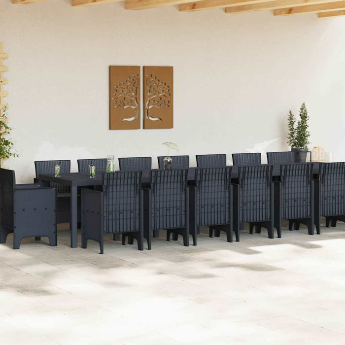 Set de mese pentru grădină 17 pcs Antracit 16-Persoane - WALTI WALTI