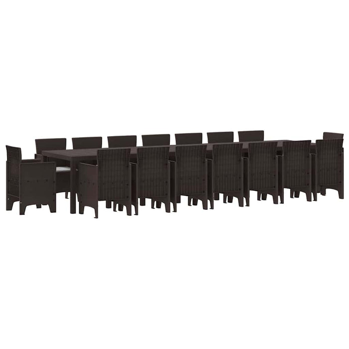 Set mese grădină 17 pcs Maro 16-Persoane Ratan / Metal - WALTI WALTI