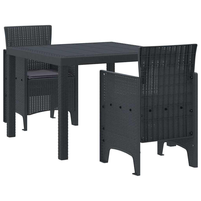 Set dining grădină 3 pcs Antracit 100 x 100 x 73 cm - WALTI WALTI