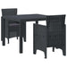 Set dining grădină 3 pcs Antracit 100 x 100 x 73 cm - WALTI WALTI