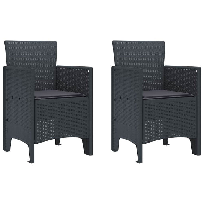 Set dining grădină 3 pcs Antracit 100 x 100 x 73 cm - WALTI WALTI