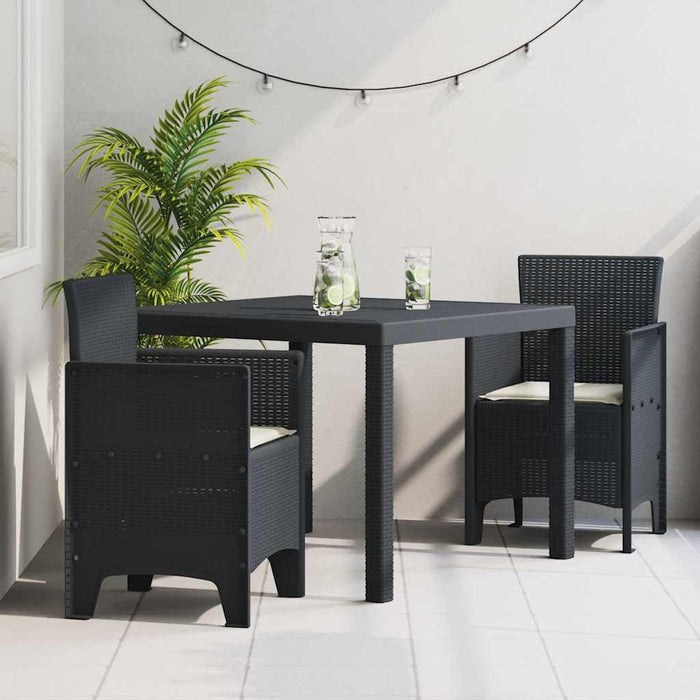 Set de mese pentru grădină 3 pcs Antracit 100 x 100 x 73 cm - WALTI WALTI