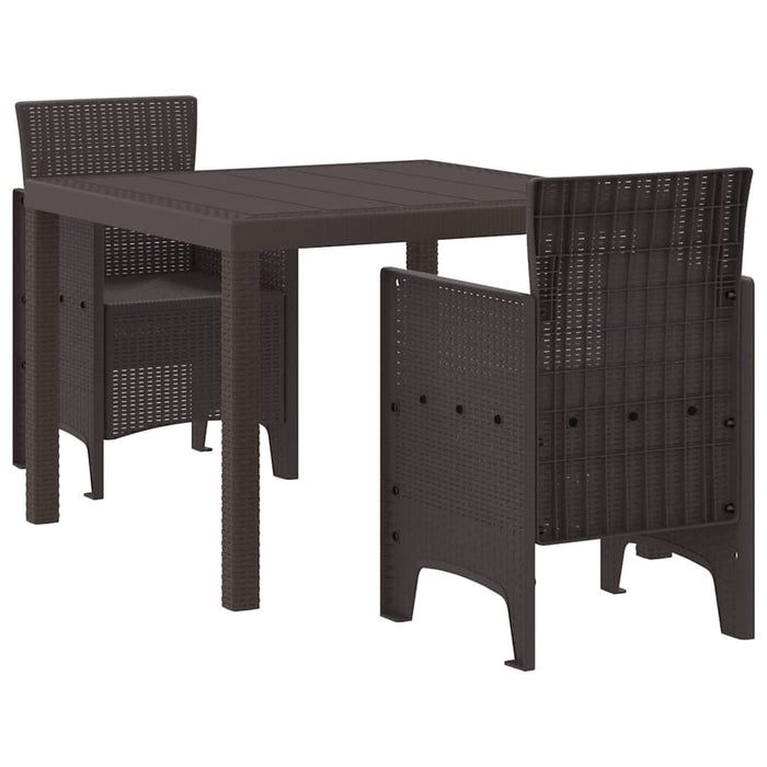 Set de Masă pentru Grădină 3 pcs Maro 100 x 100 x 73 cm - WALTI WALTI