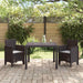 Set de Dining pentru Grădină 3 pcs Maro 100 x 100 x 73 cm - WALTI WALTI