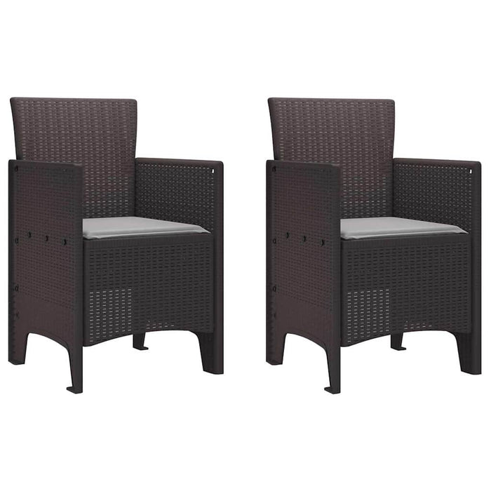 Set de Dining pentru Grădină 3 pcs Maro 100 x 100 x 73 cm - WALTI WALTI
