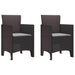 Set de Dining pentru Grădină 3 pcs Maro 100 x 100 x 73 cm - WALTI WALTI