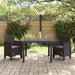 Set de Masă pentru Grădină 3 pcs Maro 100 x 100 x 73 cm - WALTI WALTI