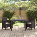 Set mese grădină 3 pcs Maro 100 x 100 x 73 cm Rășină - WALTI WALTI