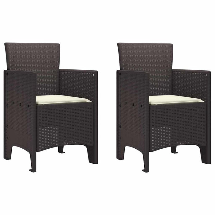 Set mese grădină 3 pcs Maro 100 x 100 x 73 cm Rășină - WALTI WALTI