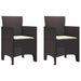 Set mese grădină 3 pcs Maro 100 x 100 x 73 cm Rășină - WALTI WALTI