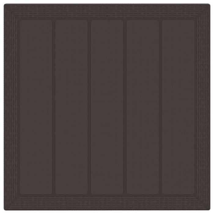 Set mese grădină 3 pcs Maro 100 x 100 x 73 cm Rășină - WALTI WALTI