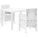 Set mese grădină 3 pcs Alb 100 x 100 x 73 cm Ratan sintetic - WALTI WALTI