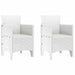 Set mese grădină 3 pcs Alb 100 x 100 x 73 cm Ratan sintetic - WALTI WALTI