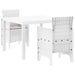 Set mese grădină 3 pcs Alb 100 x 100 x 73 cm Ratan plastic - WALTI WALTI