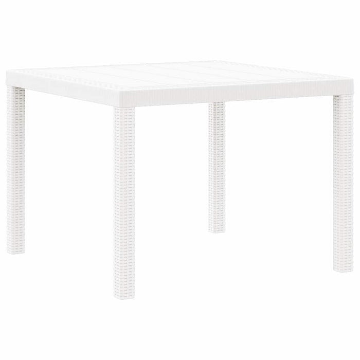 Set mese grădină 3 pcs Alb 100 x 100 x 73 cm Ratan plastic - WALTI WALTI