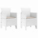 Set mese grădină 3 pcs Alb 100 x 100 x 73 cm Ratan plastic - WALTI WALTI