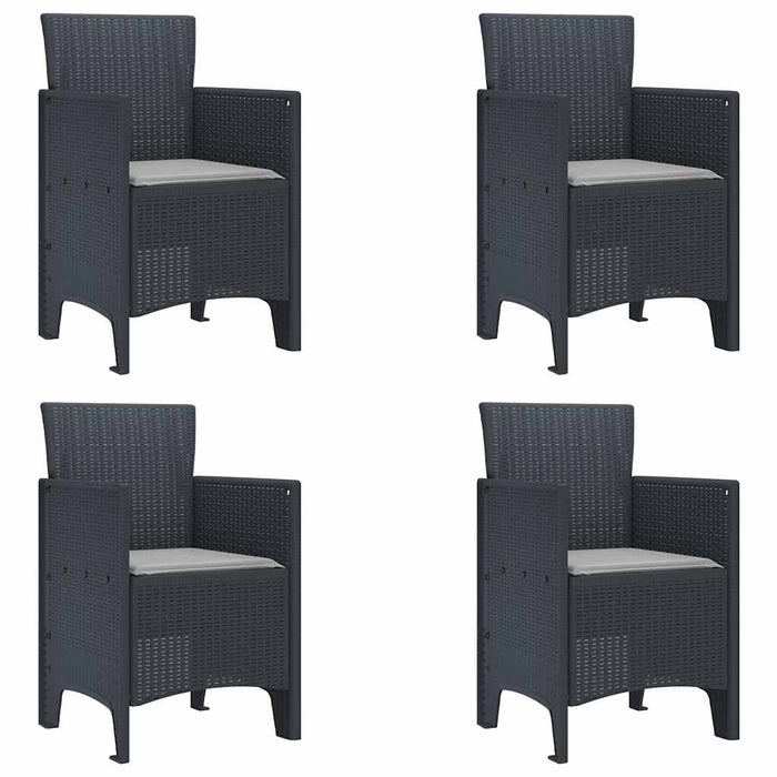 Set de Dining pentru Grădină 5 pcs Antracit 150 x 100 x 73 cm - WALTI WALTI