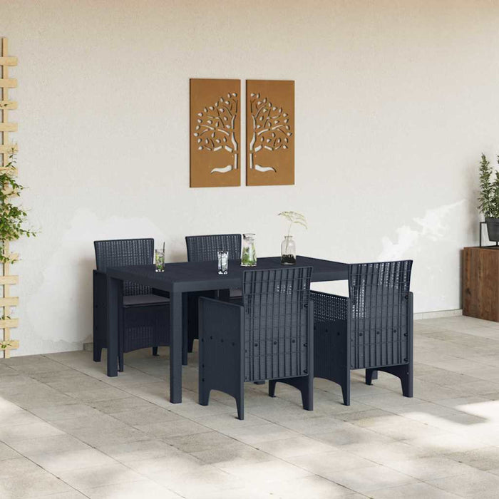 Set de dining pentru grădină 5 pcs Antracit 150 x 100 x 73 cm - WALTI WALTI