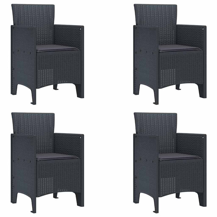 Set de dining pentru grădină 5 pcs Antracit 150 x 100 x 73 cm - WALTI WALTI