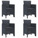 Set de dining pentru grădină 5 pcs Antracit 150 x 100 x 73 cm - WALTI WALTI