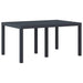Set Masă Grădină 5 pcs Antracit 150 x 100 x 73 cm Rattan PE - WALTI WALTI