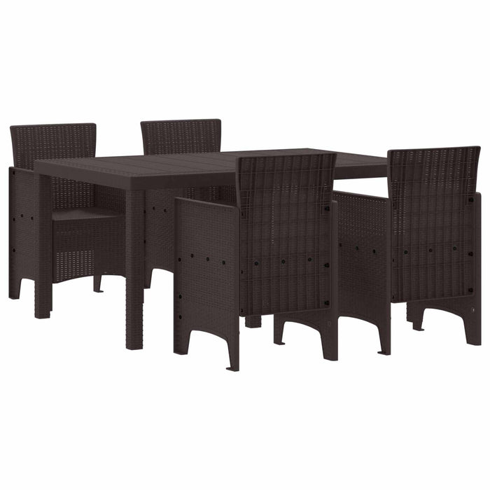 Set de masă pentru grădină 5 pcs Maro Ratan Polt - WALTI WALTI