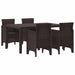 Set de masă pentru grădină 5 pcs Maro Ratan Polt - WALTI WALTI