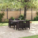 Set de mese pentru grădină 5 pcs Maro 150 x 100 x 73 cm - WALTI WALTI