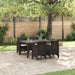 Set masă grădină 5 pcs Maro 150 x 100 x 73 cm Plastic - WALTI WALTI