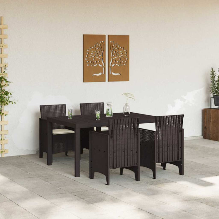 Set masă grădină 5 pcs Maro 150 x 100 x 73 cm Plastic - WALTI WALTI