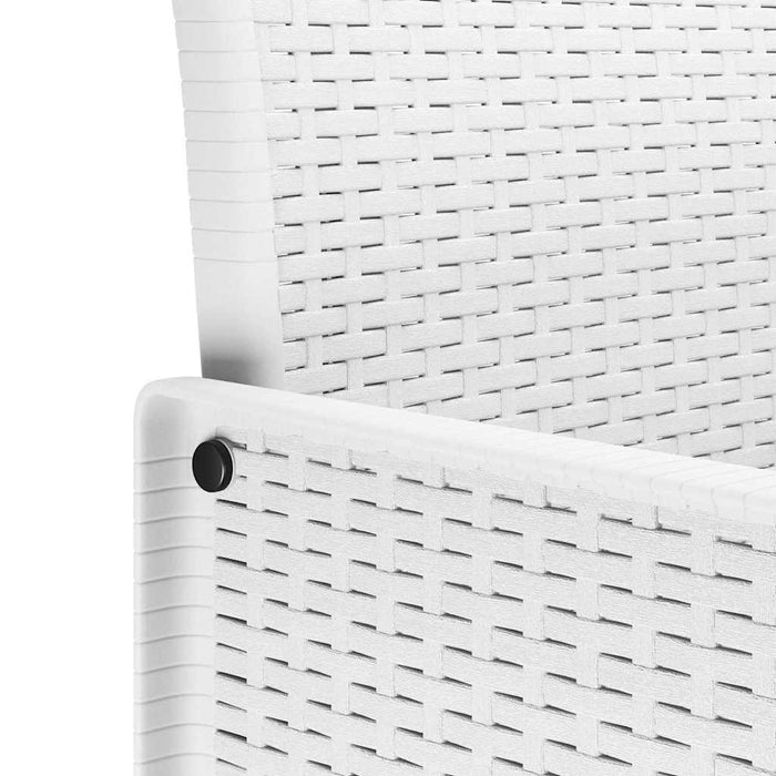 Set mese grădină 5 pcs Alb 150 x 100 x 73 cm Poliratan - WALTI WALTI