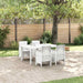 Set mese grădină 5 pcs Alb 150 x 100 x 73 cm Poliratan - WALTI WALTI