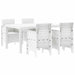 Set mese grădină 5 pcs Alb 150 x 100 x 73 cm Poliratan - WALTI WALTI