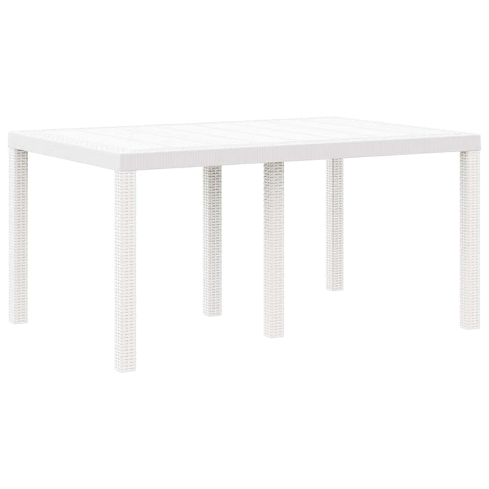 Set mese grădină 5 pcs Alb 150 x 100 x 73 cm Poliratan - WALTI WALTI