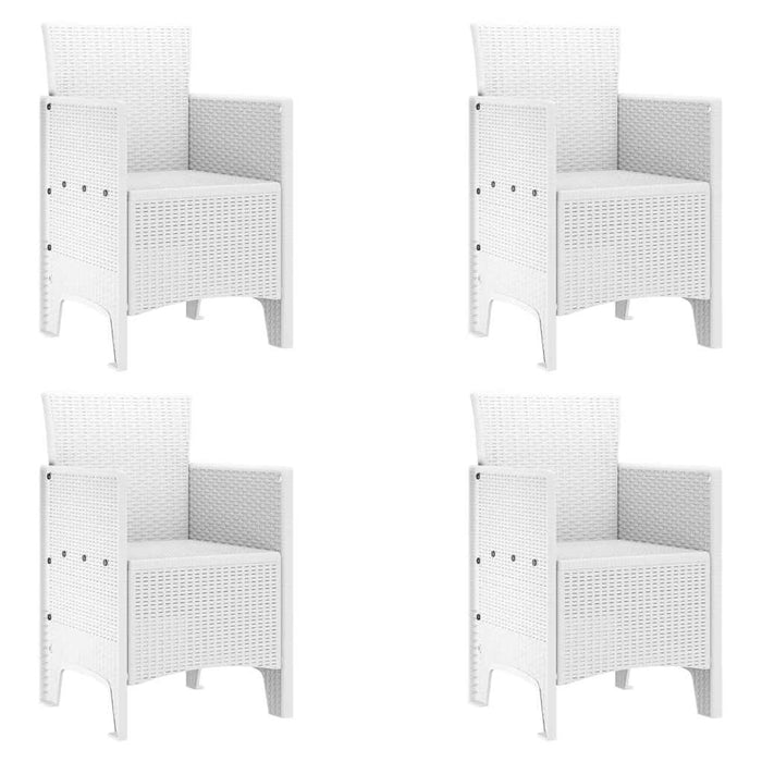 Set mese grădină 5 pcs Alb 150 x 100 x 73 cm Poliratan - WALTI WALTI