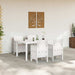 Set masă grădină 5 pcs Alb 150 x 100 x 73 cm Rattan PE - WALTI WALTI