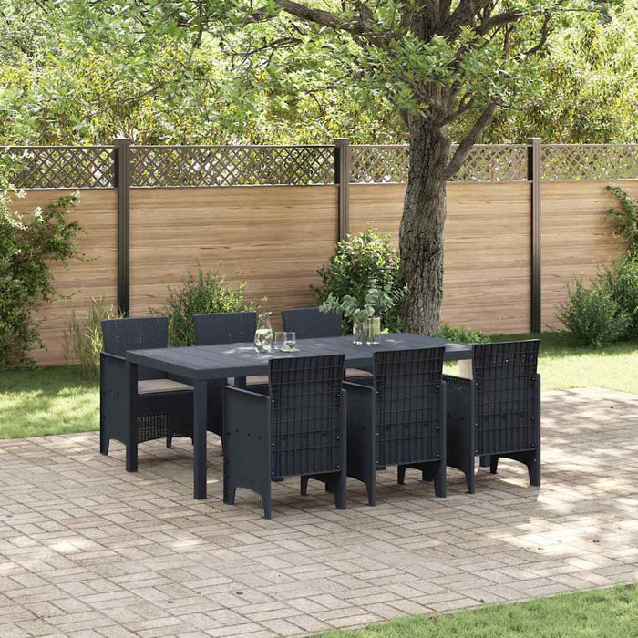 Set Dining Grădină 7 pcs Antracit 200 x 100 x 73 cm - WALTI WALTI