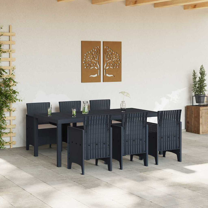 Set Dining Grădină 7 pcs Antracit 200 x 100 x 73 cm - WALTI WALTI