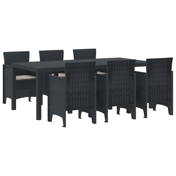 Set Dining Grădină 7 pcs Antracit 200 x 100 x 73 cm - WALTI WALTI