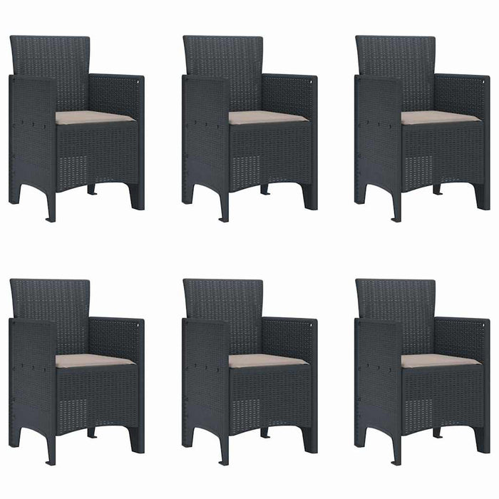 Set Dining Grădină 7 pcs Antracit 200 x 100 x 73 cm - WALTI WALTI