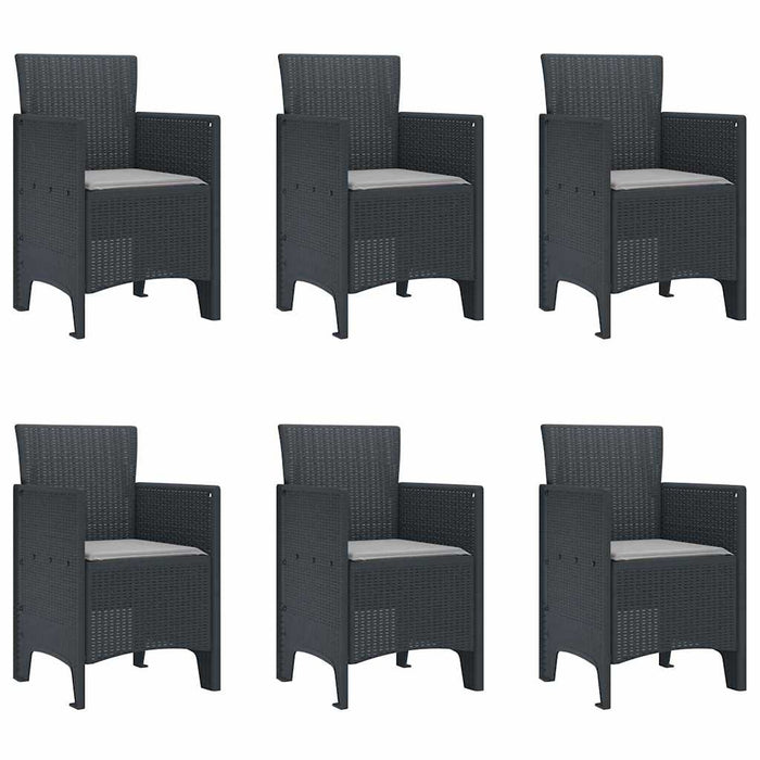 Set de dining din grădină 7 pcs Antracit 200 x 100 x 73 cm - WALTI WALTI
