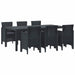 Set mese grădină 7 pcs Antracit 200 x 100 x 73 cm Polipropilenă - WALTI WALTI