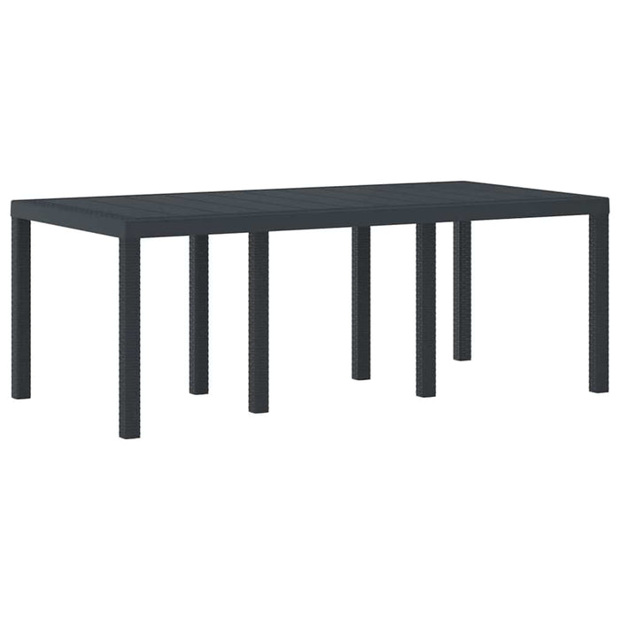 Set mese grădină 7 pcs Antracit 200 x 100 x 73 cm Polipropilenă - WALTI WALTI