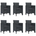 Set mese grădină 7 pcs Antracit 200 x 100 x 73 cm Polipropilenă - WALTI WALTI