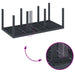 Set mese grădină 7 pcs Antracit 200 x 100 x 73 cm Polipropilenă - WALTI WALTI