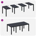 Set mese grădină 7 pcs Antracit 200 x 100 x 73 cm Polipropilenă - WALTI WALTI
