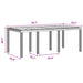 Set mese grădină 7 pcs Antracit 200 x 100 x 73 cm Polipropilenă - WALTI WALTI